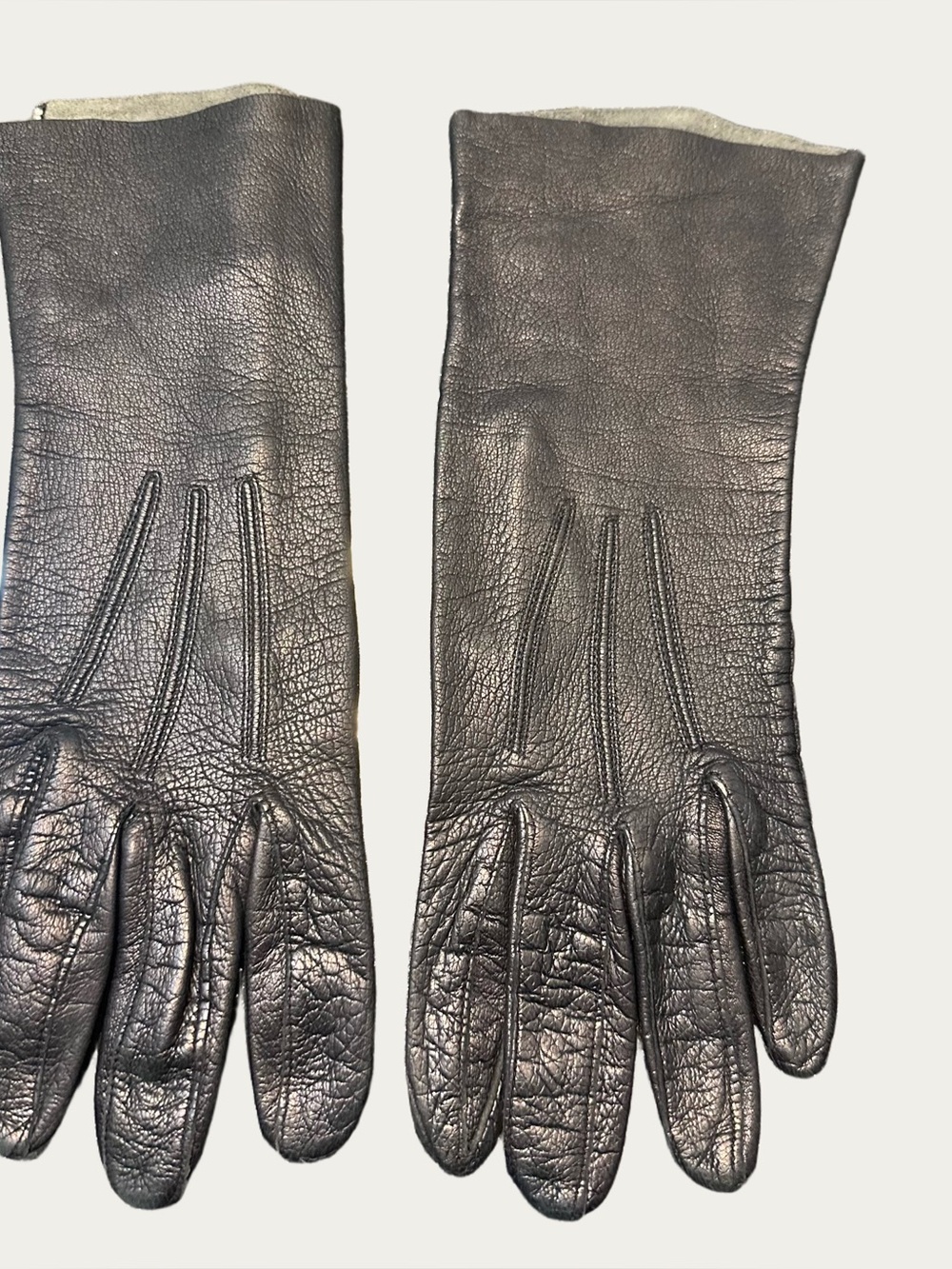 Kayser Vintage Black Leather Classic Driving Gloves 6.5